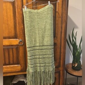 Amanda Uprichard Green Maxi Skirt